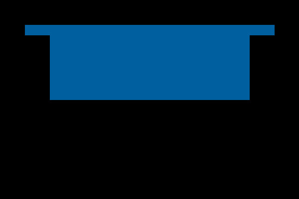 Wall Series motorised tab tension screen illustration